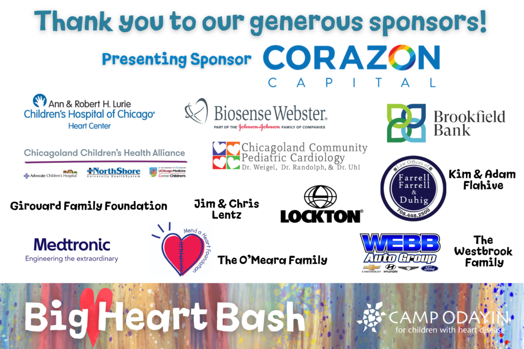 Thank you to our generous Big Heart Bash sponsors