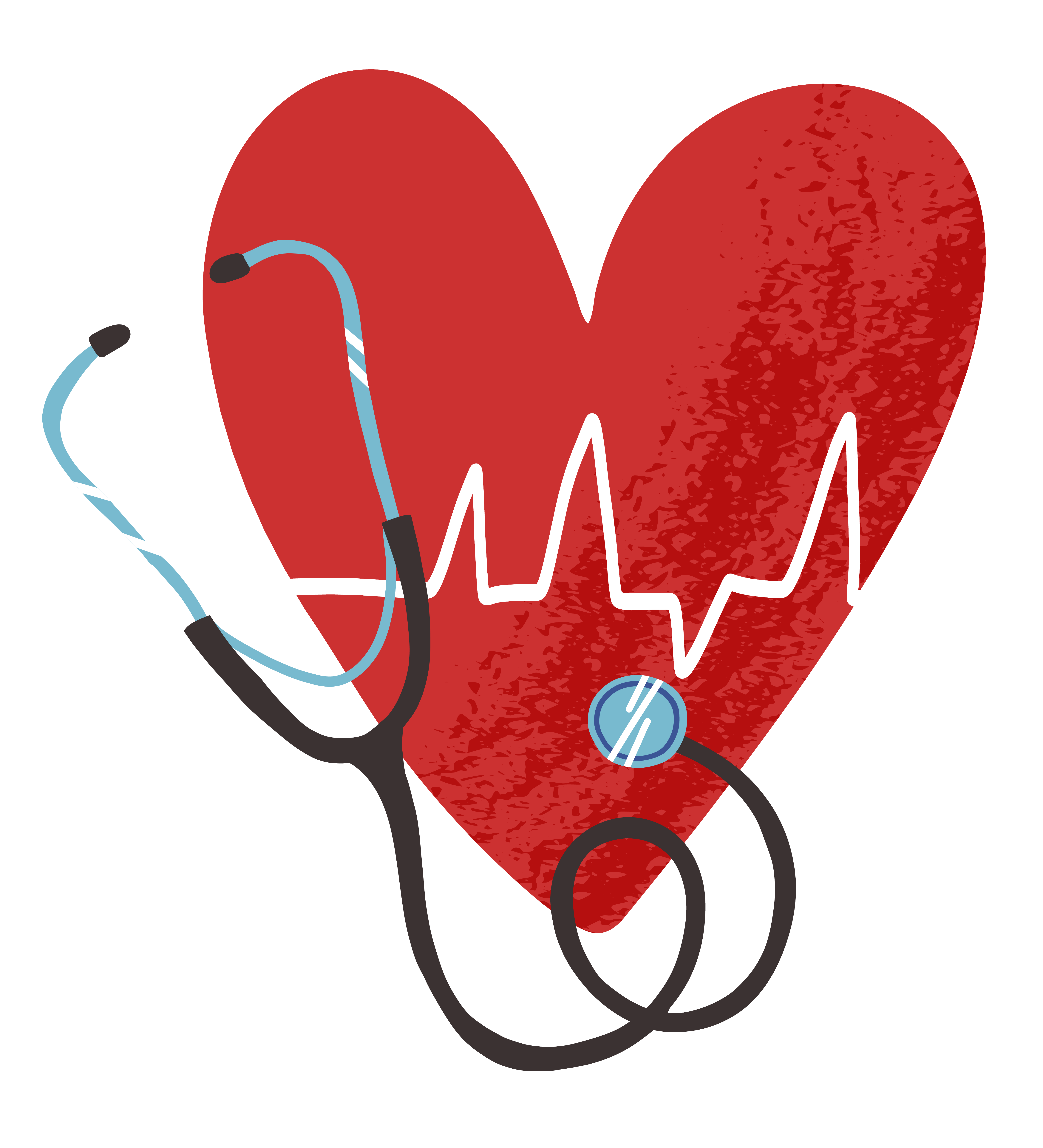 cartoon of heart and stethoscope