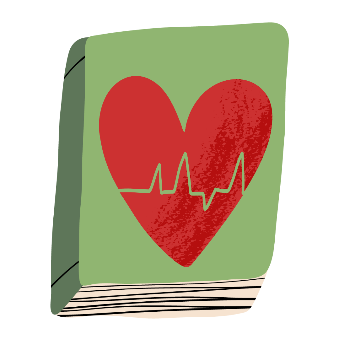 book with heart on cover