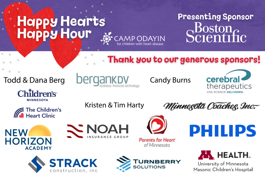 List of 2023 Happy Hearts Happy Hour sponsor logos