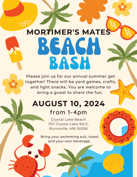 Mortimer's Mates Beach Bash flyer