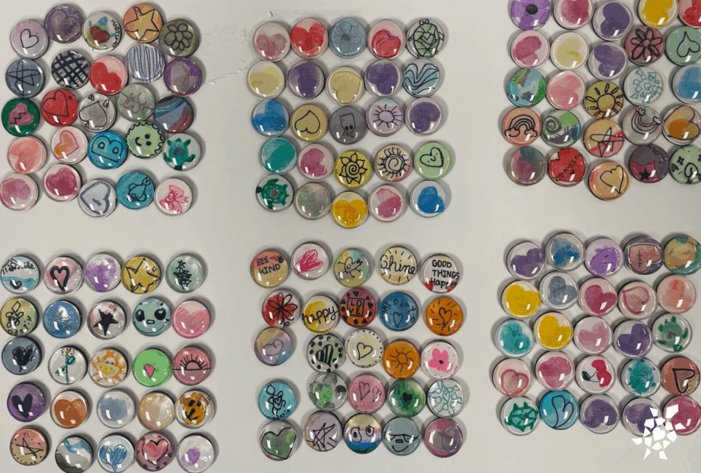 Colorful glass magnets